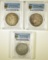 LOT OF 3 PCGS GENUINE MORGAN DOLLARS: