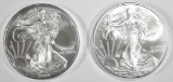 (2) 2009 UNC AMERICAN SILVER EAGLES