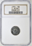 1951 ROOSEVELT DIME  NGC PF-68