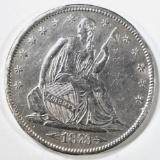 1873 ARROWS SEATED LIBERTY HALF DOLLAR AU