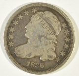 1836 BUST DIME  FINE