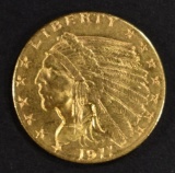 1911 GOLD $2.5 INDIAN  BU