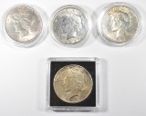 4- CIRC PEACE DOLLARS: