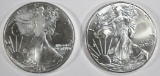 2021 TYPE 1 & 2 UNC AMERICAN SILVER EAGLES