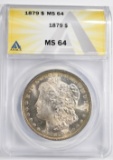 1879 MORGAN DOLLAR  ANACS MS-64