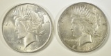 (2) 1922 PEACE DOLLARS AU /BU