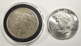 1925 , 1923 S PEACE DOLLARS AU/BU