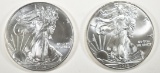 (2)  2014 AMERICAN SILVER EAGLES BU