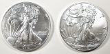 (2)  2016 AMERICAN SILVER EAGLES BU