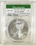 2021-(P) T-1 EMERG ASE PCGS MS-69 1st DAY