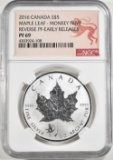 2016 CANADA $5 MAPLE LEAF MONKEY  PRIVY NGC PF69