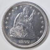 1877-S SEATED LIBERTY QUARTER CH BU