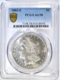 1883-S MORGAN DOLLAR PCGS AU-58 LOOKS BU