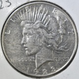 1923 D PEACE DOLLAR AU BU