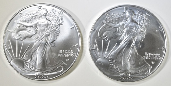 2 2022 AMERICAN SILVER EAGLES