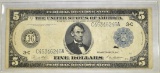 $5 LARGE FEDERAL RESERVE NOTE