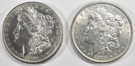 1879 & 80-S MORGAN DOLLARS AU/BU