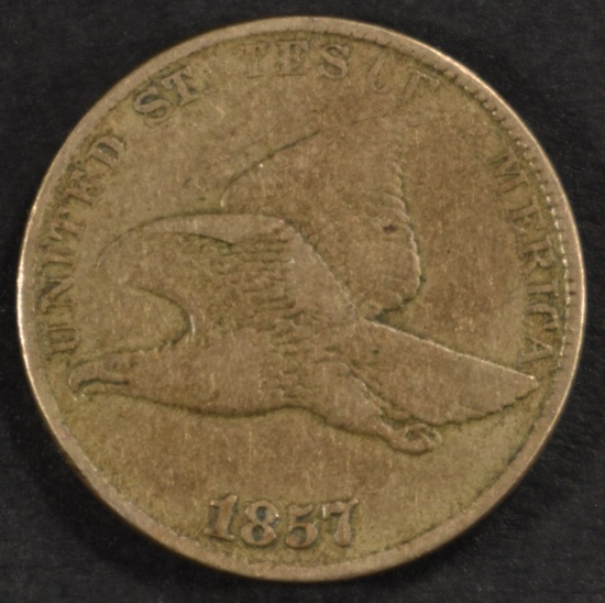 1857 FLYING EAGLE CENT VF