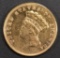 1878 $3 GOLD PRINCESS CH BU