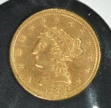 1889 $2.5 GOLD LIBERTY AU