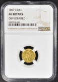 1857-C GOLD $1 NGC AU DETAILS