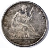 1861-O SEATED LIBERTY HALF DOLLAR CH AU