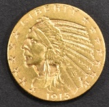1915-S $5 GOLD INDIAN BU
