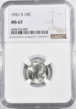1951S ROOSEVELT TIME NGC MS67