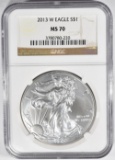2013 W AMERICAN SILVER EAGLE NGC MS 70