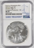 2021- (P) AMERICAN SILVER EAGLE ER T1 NGC MS 70