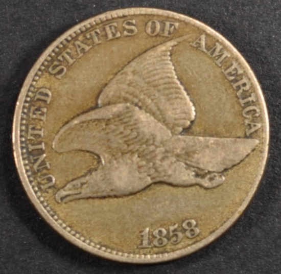 1858 FLYING EAGLE CENT VF/XF