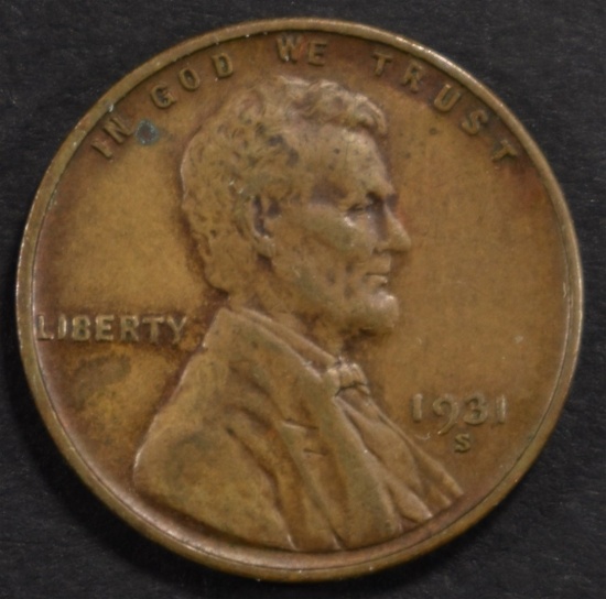 1931-S LINCOLN CENT XF