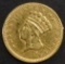 1860-S $1 GOLD TYPE 3 AU