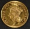 1878 $3 GOLD BU