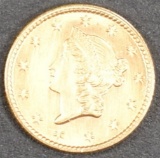 1853 $1 GOLD LIBERTY CH/GEM BU