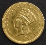 1860-S $1 GOLD TYPE 3 AU