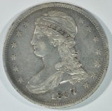 1837 BUST HALF DOLLAR AU