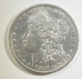 1891-CC MORGAN DOLLAR AU