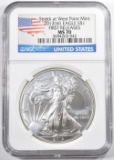 2013 W AMERICAN SILVER EAGLE FR NGC MS 70