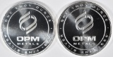 2-ONE OUNCE .999 SILVER OPM ROUNDS