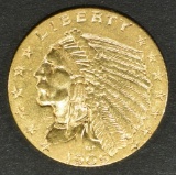 1909 $2.5 GOLD INDIAN AU