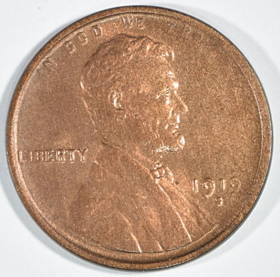 1919-S LINCOLN CENT CH BU RB