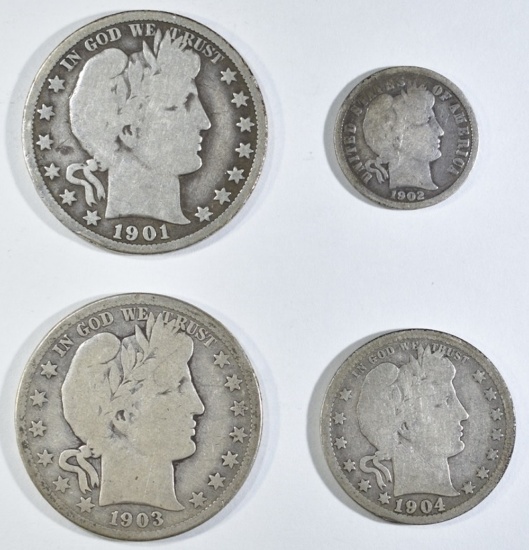 MIXED BARBER COINS