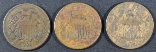 1865-67 TWO CENT PIECES CIR
