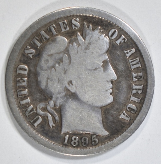 1895-S BARBER DIME FINE