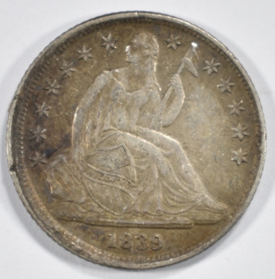 1839-O SEATED LIBERTY DIME XF/AU