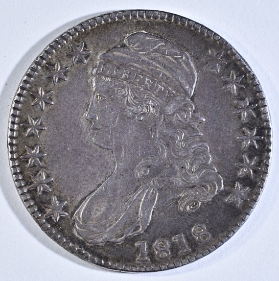 1818 BUST HALF DOLLAR XF/AU