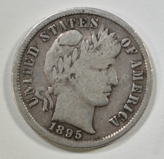 1895 BARBER DIME FINE