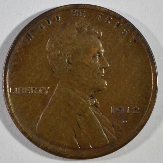 1912-D LINCOLN CENT AU/BU