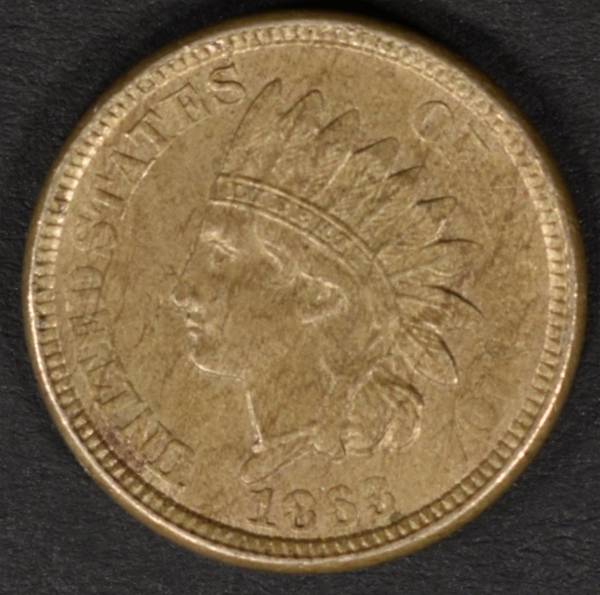 1863 INDIAN CENT BU